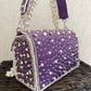 Premium Tassle Box clutch Purple
