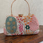 Lakhnawi Chikankari Box Clutch White
