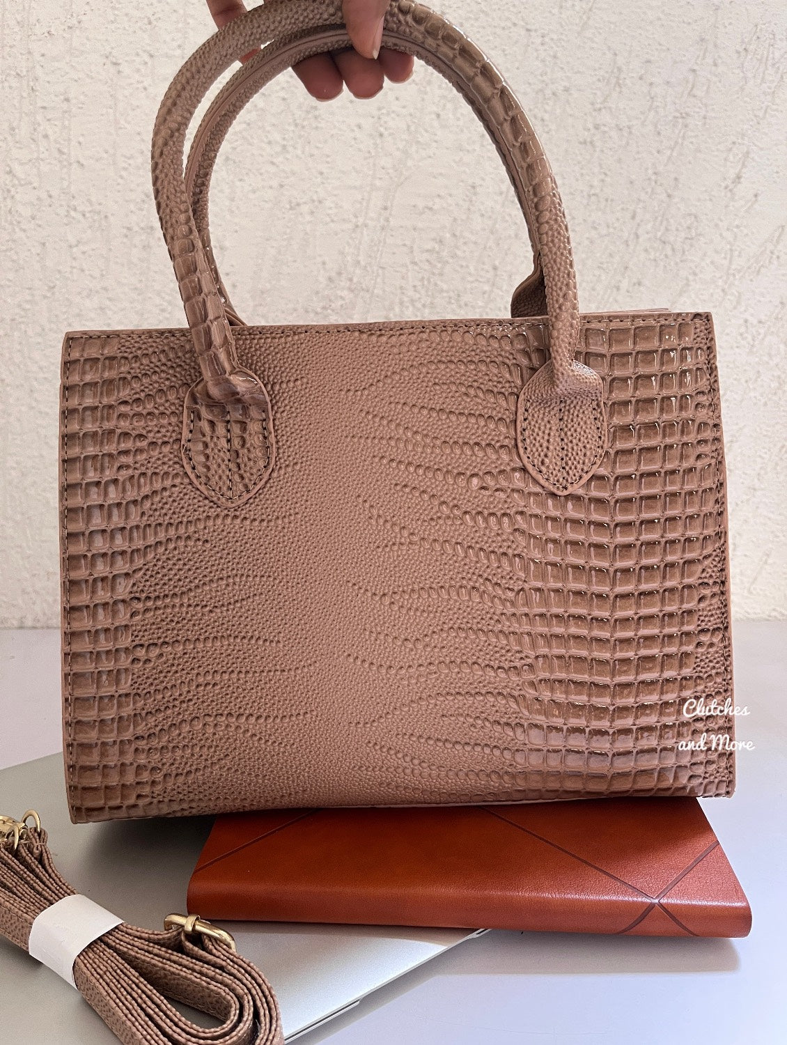 Croco Nude Tote