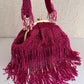 Pink Batua Bag with Tassles