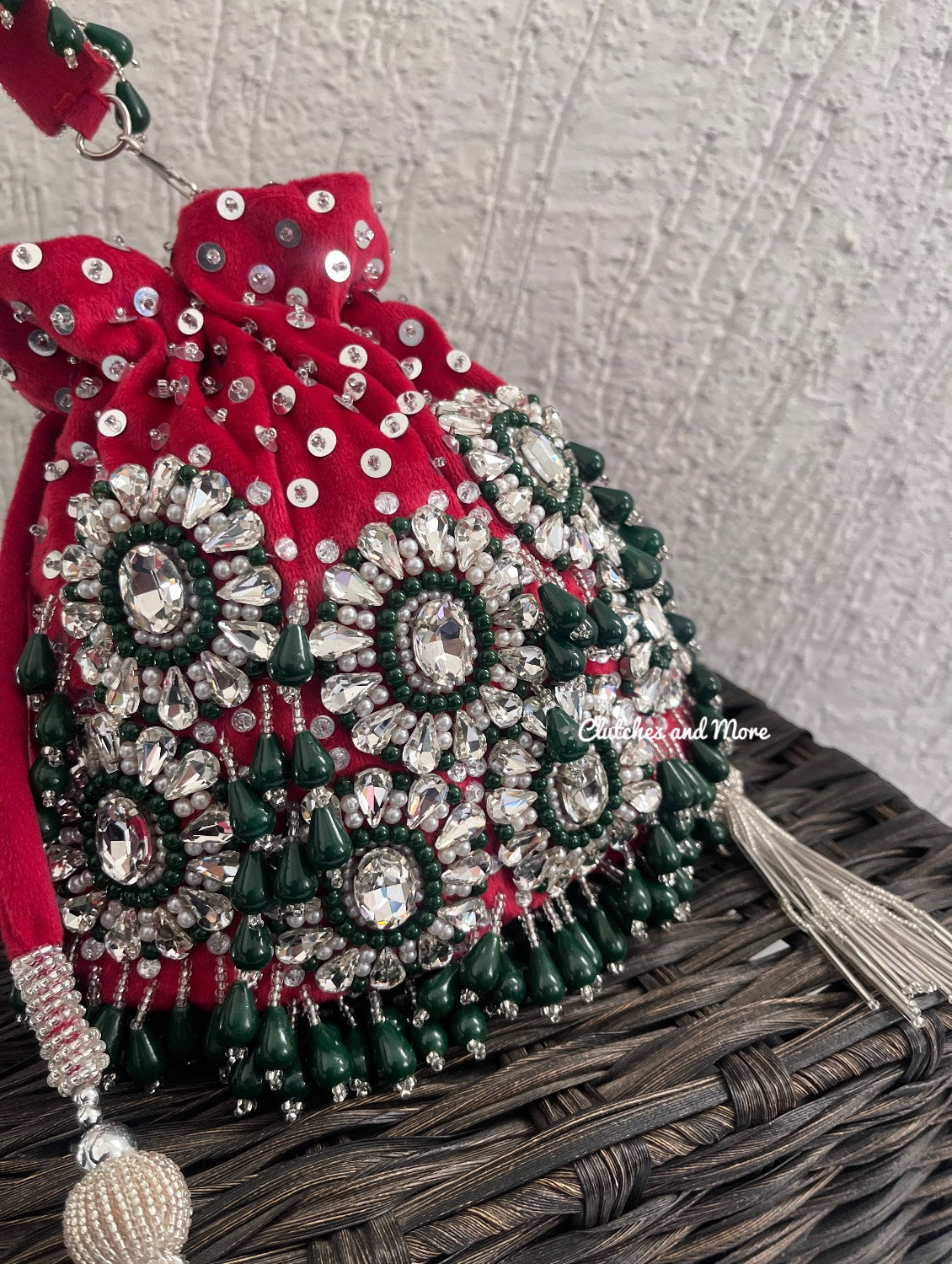 Kayra Kundan Pink Potli
