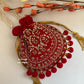 Red Ball Tassles Potli