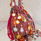 Mirror Tassel Potli Multicoloured (pink base)