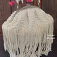 White pearl batua bag