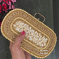 The Shell Affair capsule clutch Gold