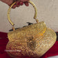 Brass Gold Heart Clutch