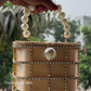 Cage Bucket Bag Gold