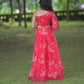 Red Organza Lehenga by Dorie