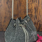 Silver and Black Bucket Bag