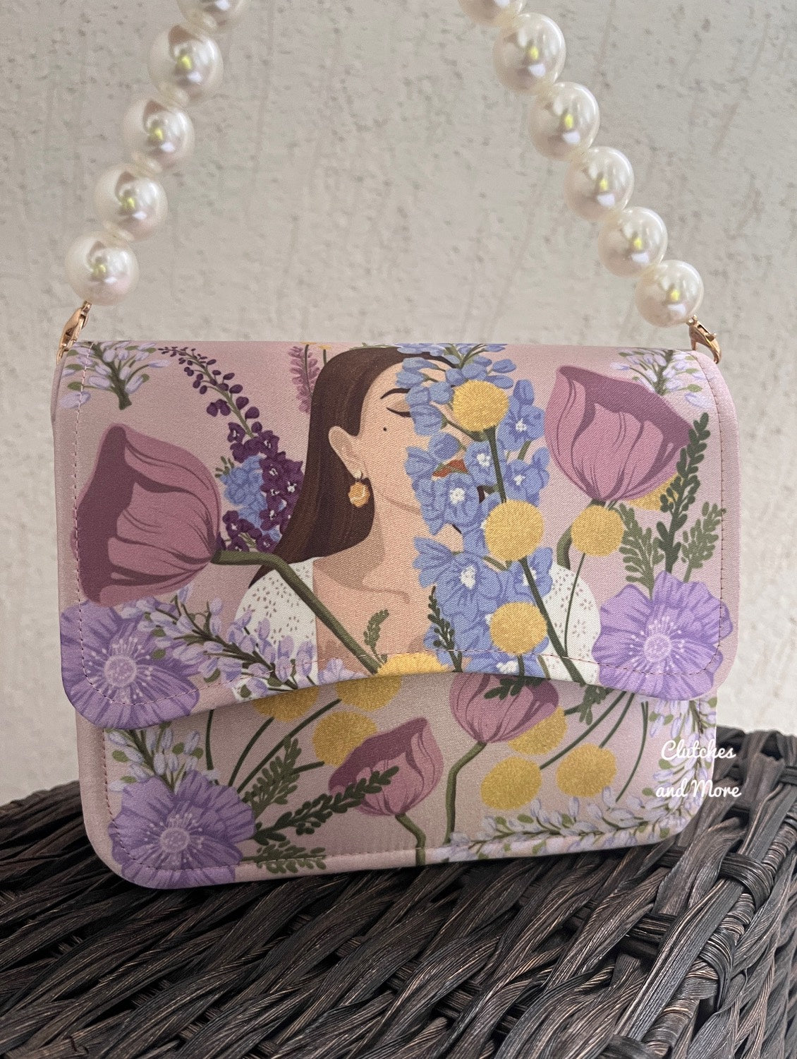 Magical Garden Flap Bag Nude