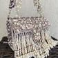 Premium Tassle Box clutch Purple
