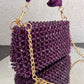 Celebrity Edit Crystal Bag Purple