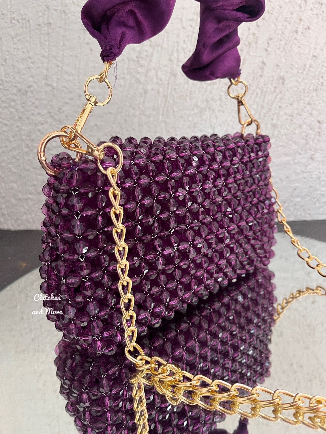 Celebrity Edit Crystal Bag Purple