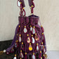 Mirror Tassel Potli Purple Wine