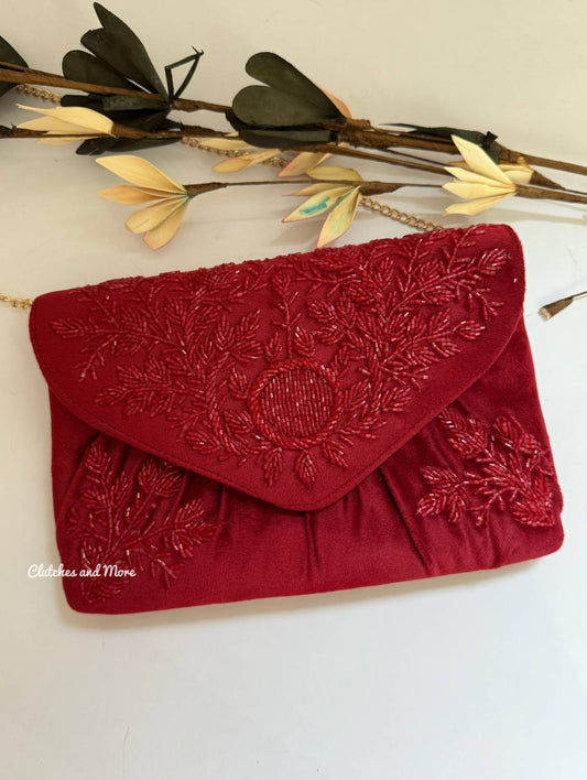 Eden Envelope Bag Deep Red
