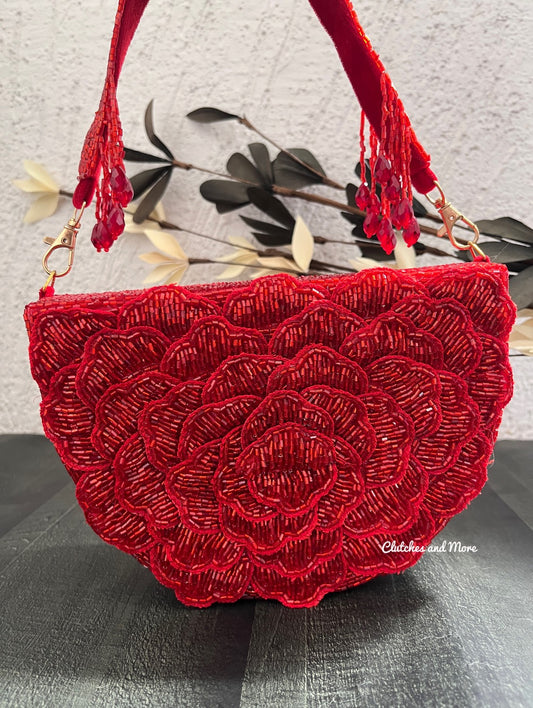 Luxury Rosetta Flap Bag Red