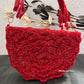 Luxury Rosetta Flap Bag Red