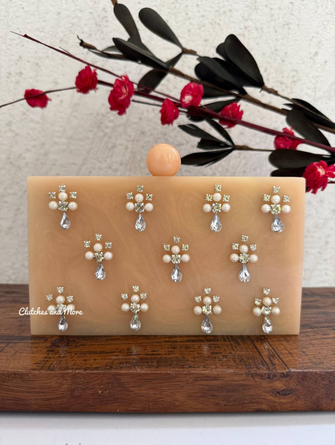 Iksha Studded Resin Clutch