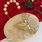 Embellished Oval Resin Clutch with Handle