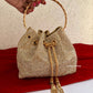 Rhinestone Bucket Bag Gold