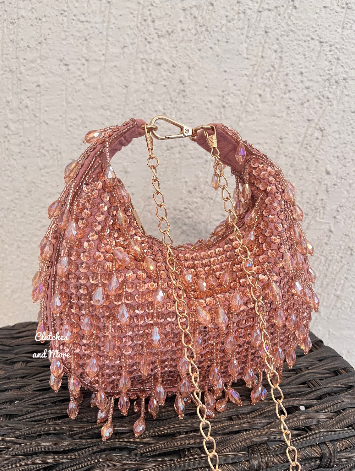 Amber Crystal Moon Bag