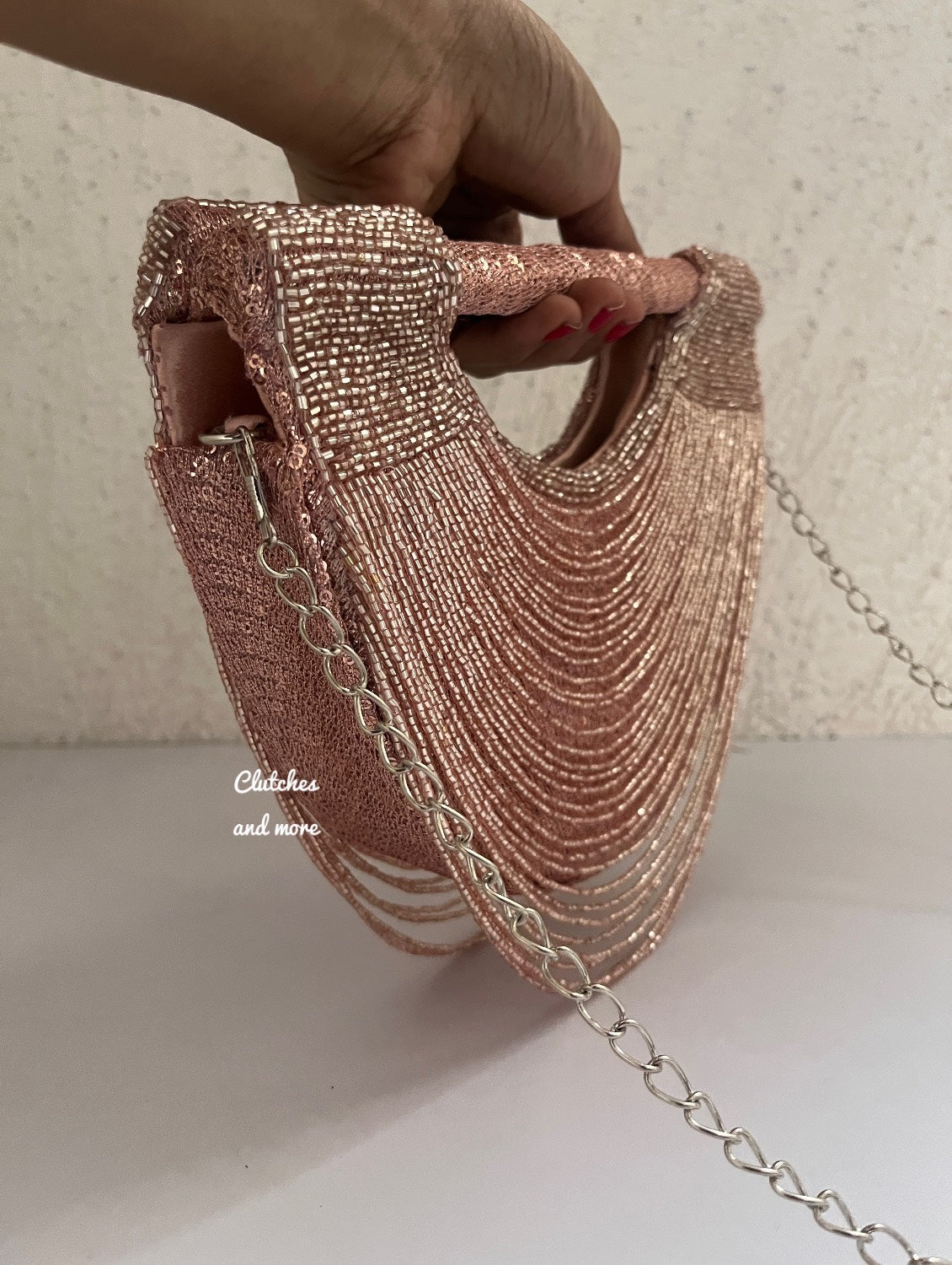 Mahira Moon Bag Rose Gold