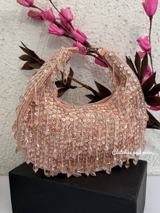Crystal Chand Rose Gold Clutch