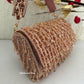 Amber Crystal Flap Bag Dusty Pink