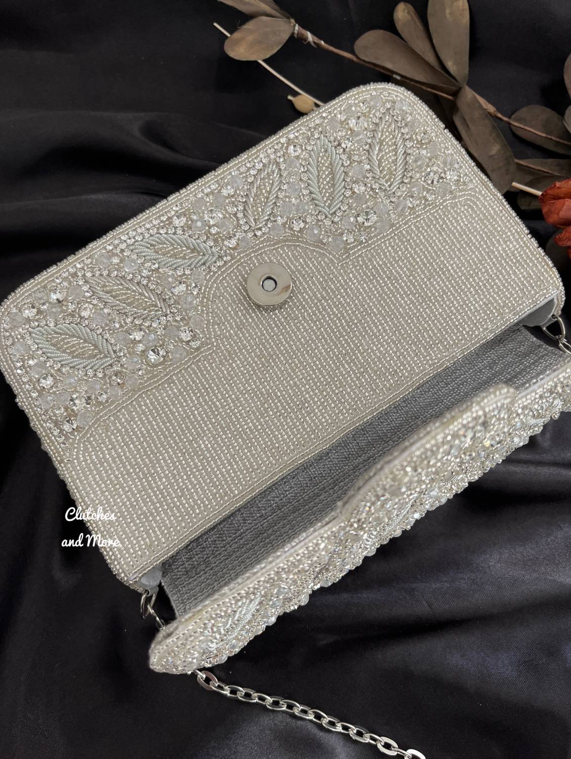 SuperLuxe Flap Bag Silver