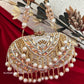 Khwaab Pearl capsule clutch Gold White