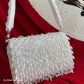 Anamika White Crystal Flap Bag