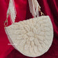 Luxury Rosetta Leaf Flap Bag White