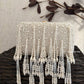 White Pearl Tassle Clutch