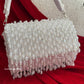 Anamika White Crystal Flap Bag