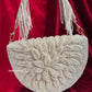 Luxury Rosetta Leaf Flap Bag White
