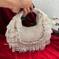 Alice Premium White Crystal Moon Bag