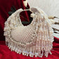 Alice Premium White Crystal Moon Bag