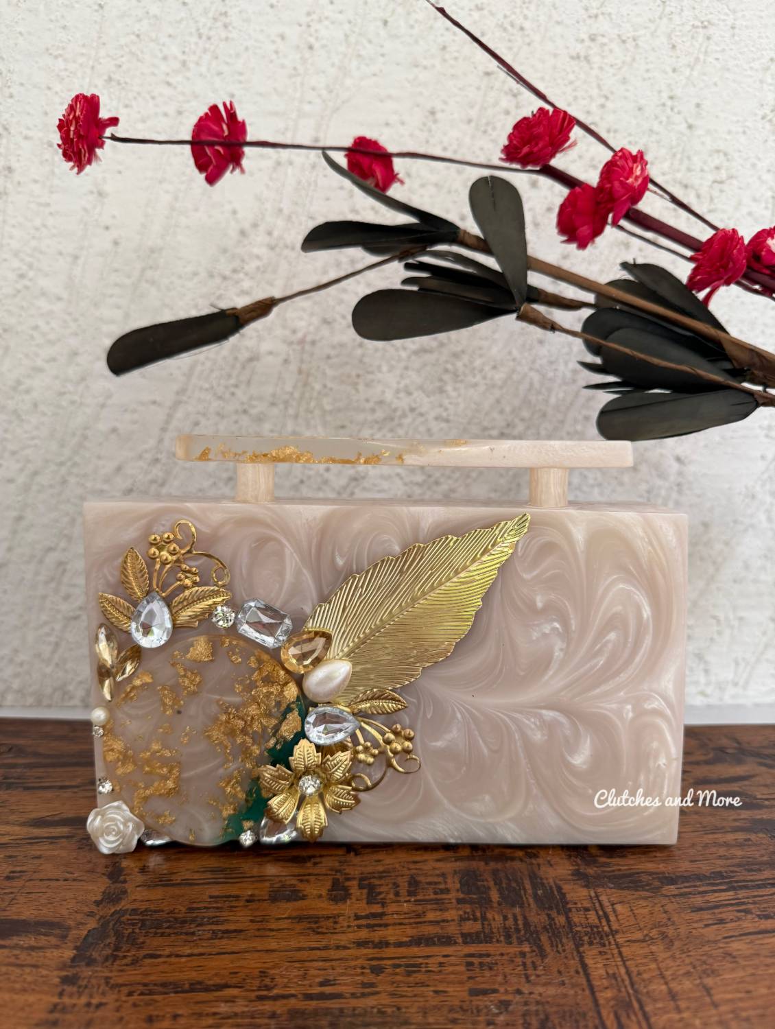 Embellished Handheld Resin Clutch
