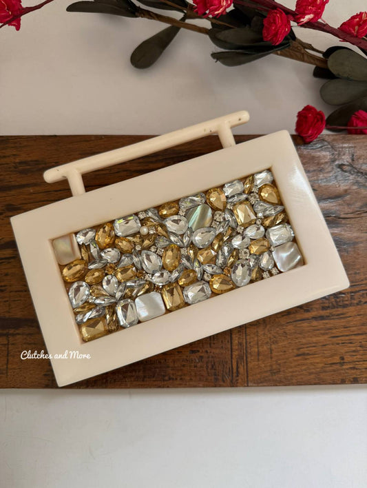 Premium Embellished Handheld Resin Clutch