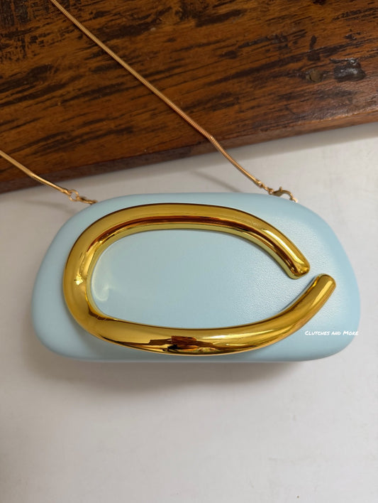 The ZARA Clutch Light Blue
