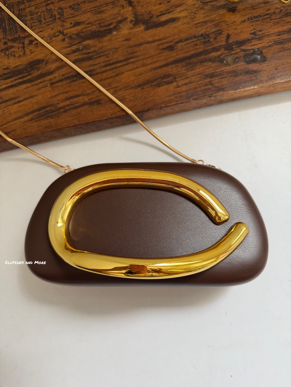 The ZARA Clutch Chocolate Brown