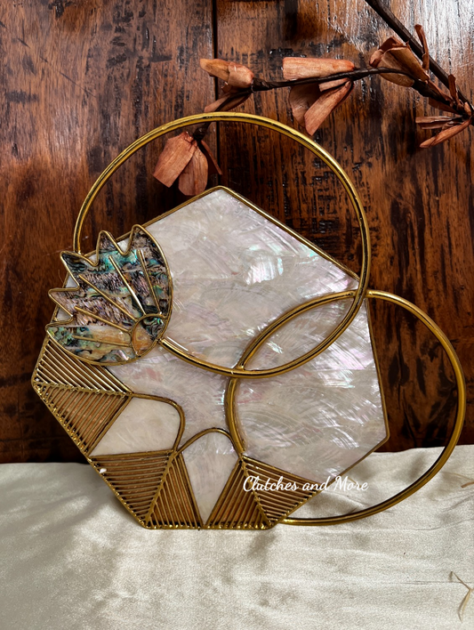 Heptagon Mother of Pearl Luxe clutch