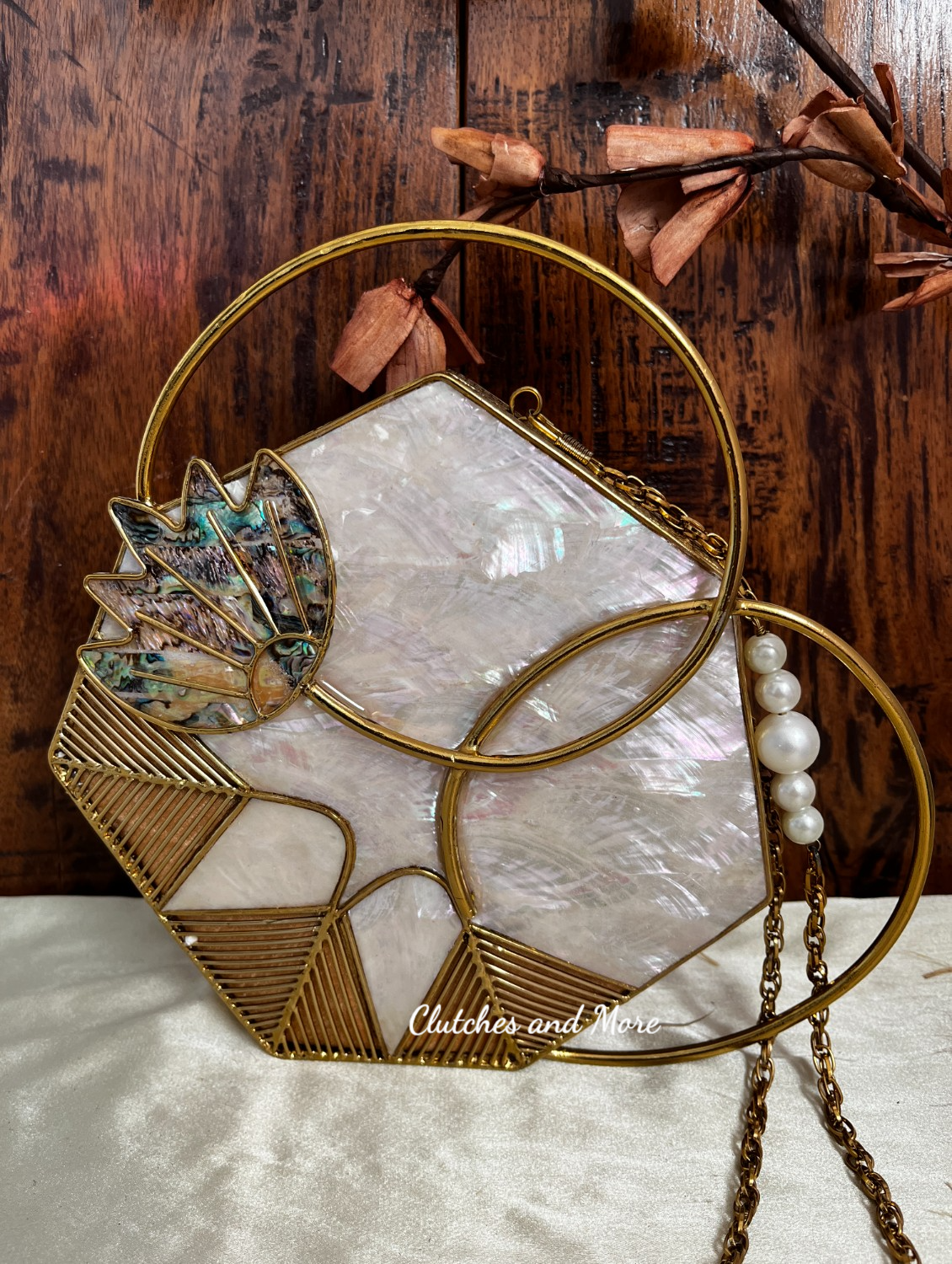 Heptagon Mother of Pearl Luxe clutch