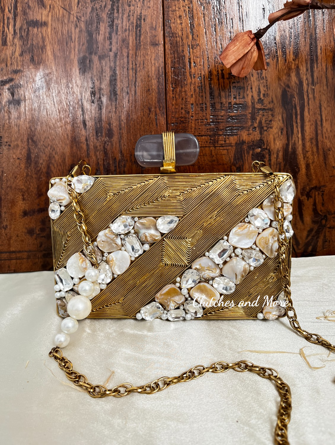 Rectangle Mother of Pearl luxe clutch