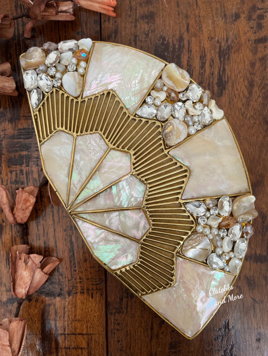 Mother Of Pearl Fan Clutch