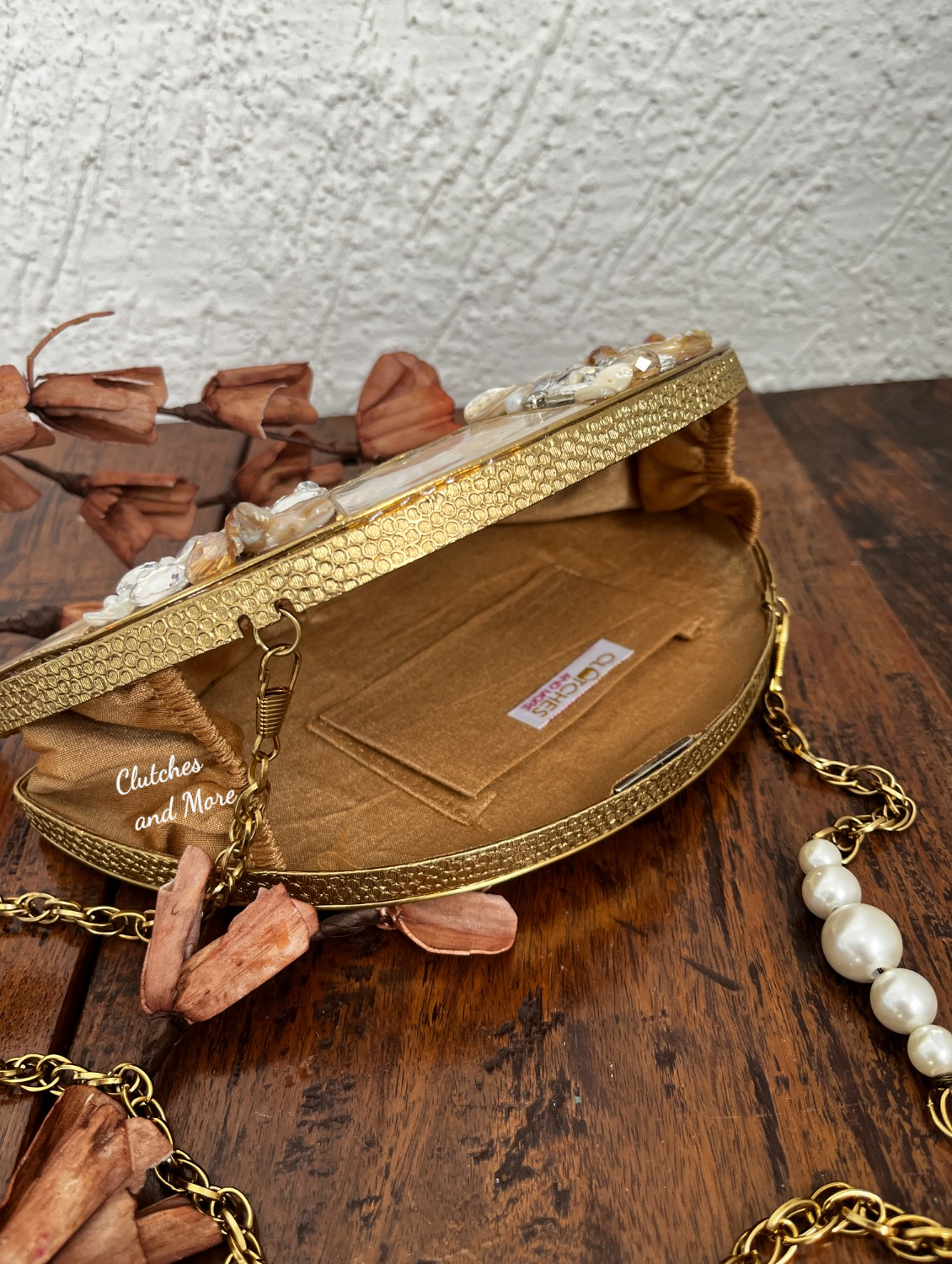 Mother Of Pearl Fan Clutch