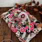 White Floral Envelope Bag