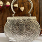 Brass Silver clutch with handle