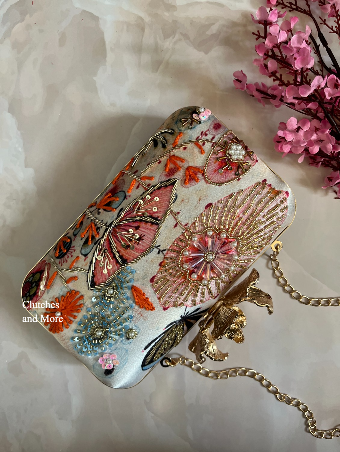 Floral Pop Big Knob clutch