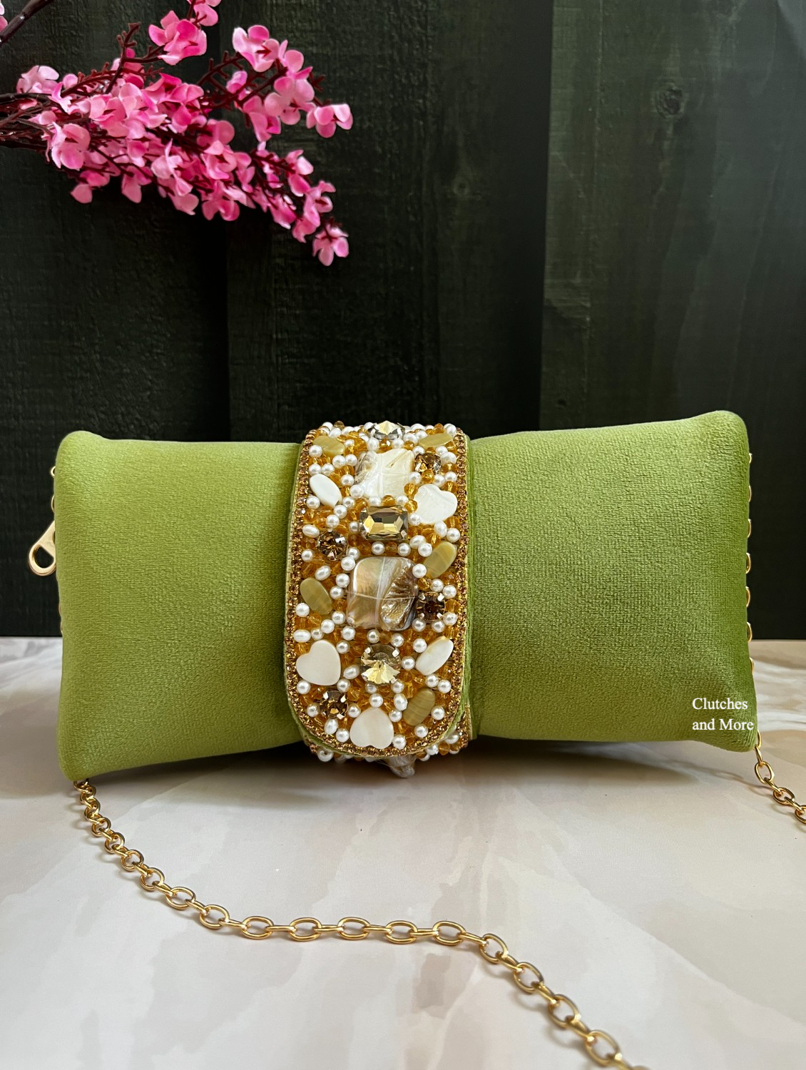 Pista Green Flap Clutch